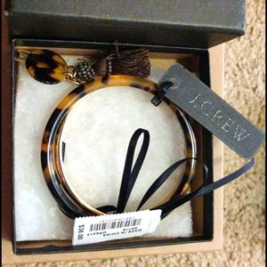 J crew leopard bracelet set